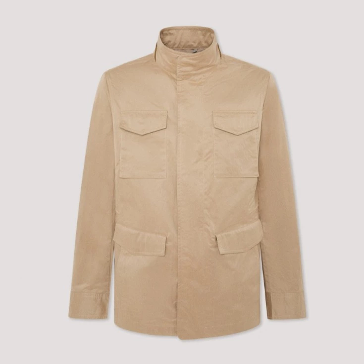 Hackett London Chaqueta de hombre multibolsillos impermeable