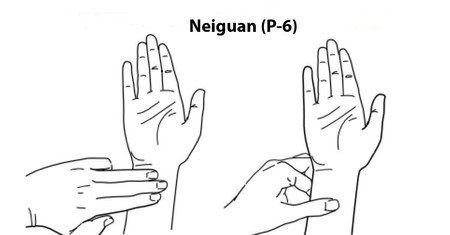 Dibujo de sónde se sitúa el Neiguan P 6