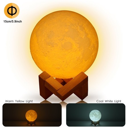 Cupón de descuento de 6 euros en la lámpara de la Luna en 3D de 15 cm de diámetro: ahora cuesta 15,99 euros en Amazon