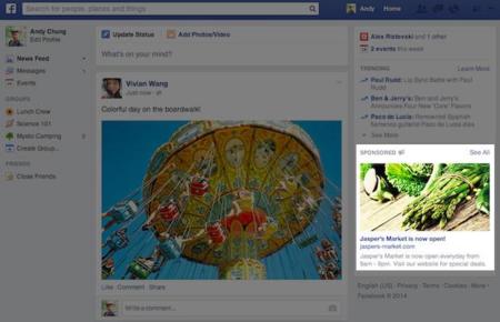 Facebook colocará anuncios más grandes en su web y eliminará los mensajes de su aplicación móvil