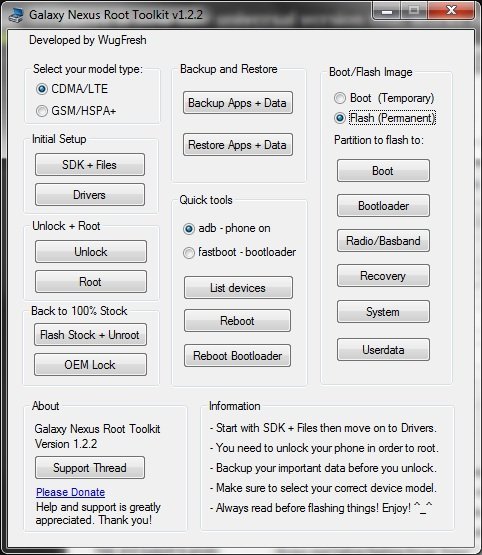 Galaxy Nexus Root Toolkit