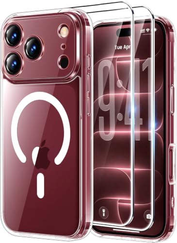Yohii Magnética Funda para iPhone 18 Pro MAX/iPhone 17 Pro MAX,Transparente