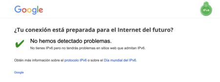 La prueba con la página de Google