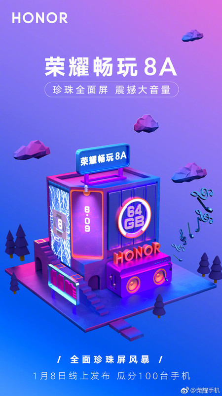 Honor 8a Teaser