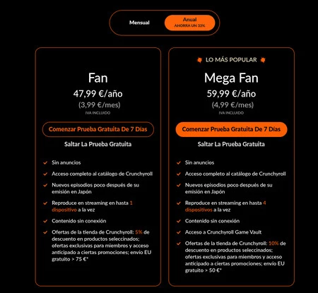 Crunchy Suscripcion Anual