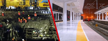 Un día, 1.500 trabajadores chinos se coordinaron para añadir una nueva línea de tren de alta velocidad. Tardaron nueve horas