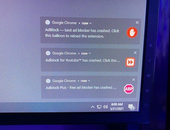 Google Chrome Crashes
