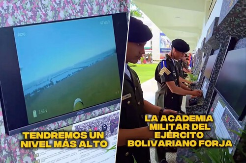 Venezuelanos treinando drones / Imagem: Academia Militar do Exército Bolivariano