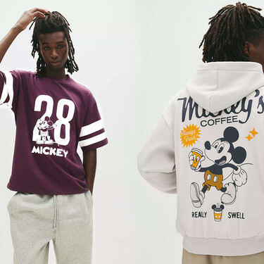 Más que una colección es una cápsula del tiempo: Pull&Bear y Mickey Mouse reviven el estilo deportivo vintage para el otoño