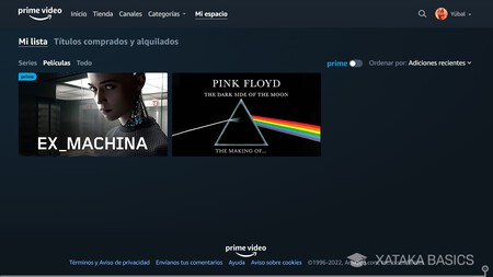 Amazon prime lista peliculas online