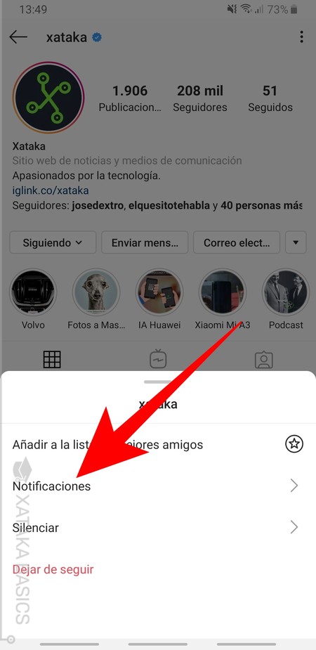 Após o Notif