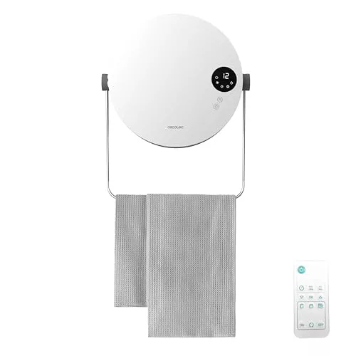 Cecotec Toallero Calefactor Cerámico de Pared ReadyWarm 2000 Round. 2000W