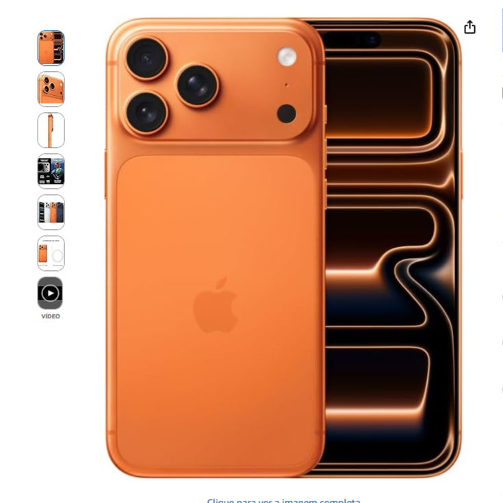 Apple iPhone 17 Pro Max (256 GB) - Laranja cósmico
