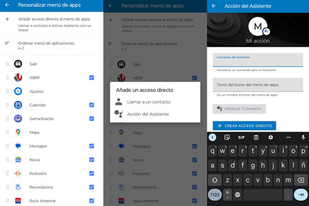 androdi auto 9.3 accesos directos creados por usuario