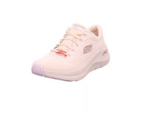 Skechers Arch Fit 2.0 Big League - Tenis para Mujer, Malla Natural con Ribete de Lavanda Malva, 38 EU