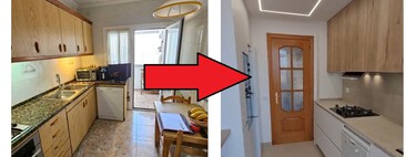 Era una cocina pequeña y sin gracia, pero con una fácil reforma han conseguido darle un atractivo mucho más moderno y familiar 