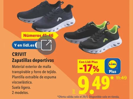 Folleto Lidl Zapatillas Deportivas Crivit