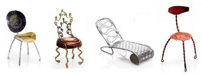 Champagne Chair Contest, sillas en miniatura con tapones de champán