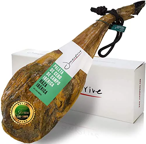 Jamonprive Jamón Ibérico Paleta (Pata Negra) de Cebo de Campo 4 - 4.5 Kg