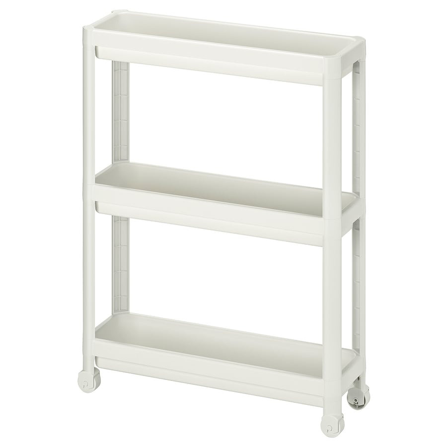 VESKEN - Carrito, blanco, 54x18x71 cm