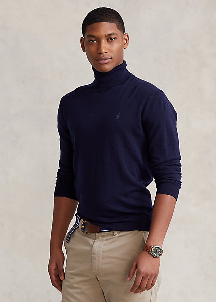 High neck wool sweater