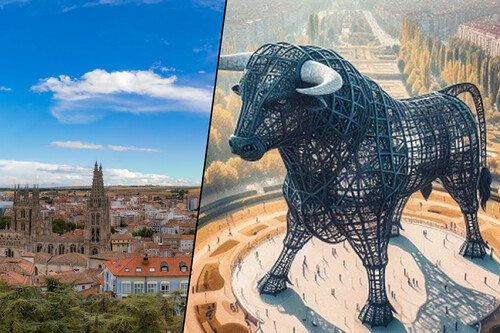 A Espanha quer construir um touro gigante como atração turística / Imagens: Jordi Vich Navarro e Academia Espanhola de Tauromaquia