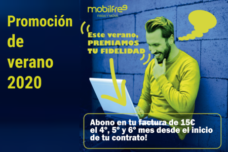 Mobilfree descontará 45 euros como promoción de verano a sus nuevos clientes con fibra