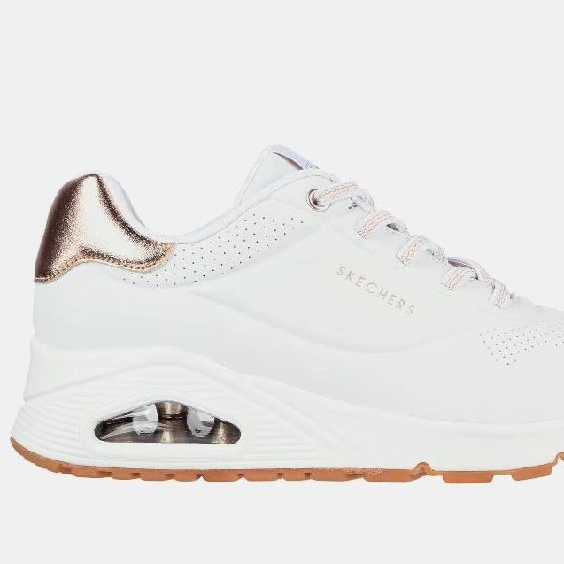 Deportivo mujer piel y cámara de aire Blanco Skechers

