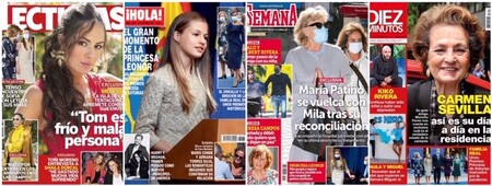 Melyssa Pinto un tanto despechada, la princesa Leonor con sus primeros tacones y Carmen Sevilla sumida en el Alzheimer, estas son las portadas de la semana del 21 de octubre