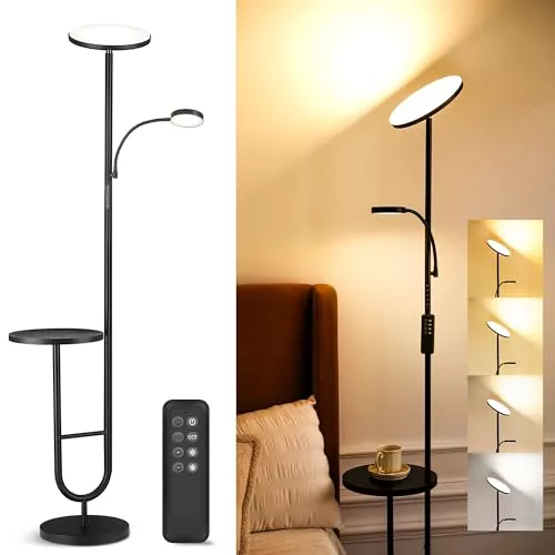 LuminexDesigns Lámpara de Pie LED con Mesa