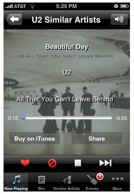 Last.fm para iPhone