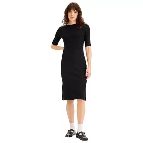 Dockers Vestido de Punto Loft de Invierno para Mujer, Color Negro, S