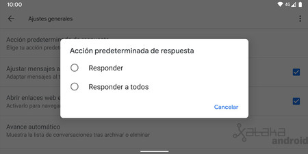 Acción predeterminada