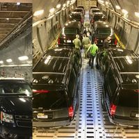 Así transporta el Servicio Secreto a 'La Bestia' de Trump (y a su séquito) hasta Asia
