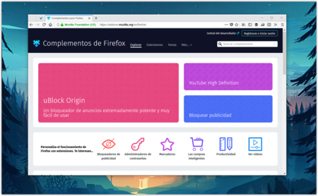 Mozilla rediseña por completo la página de complementos de Firefox