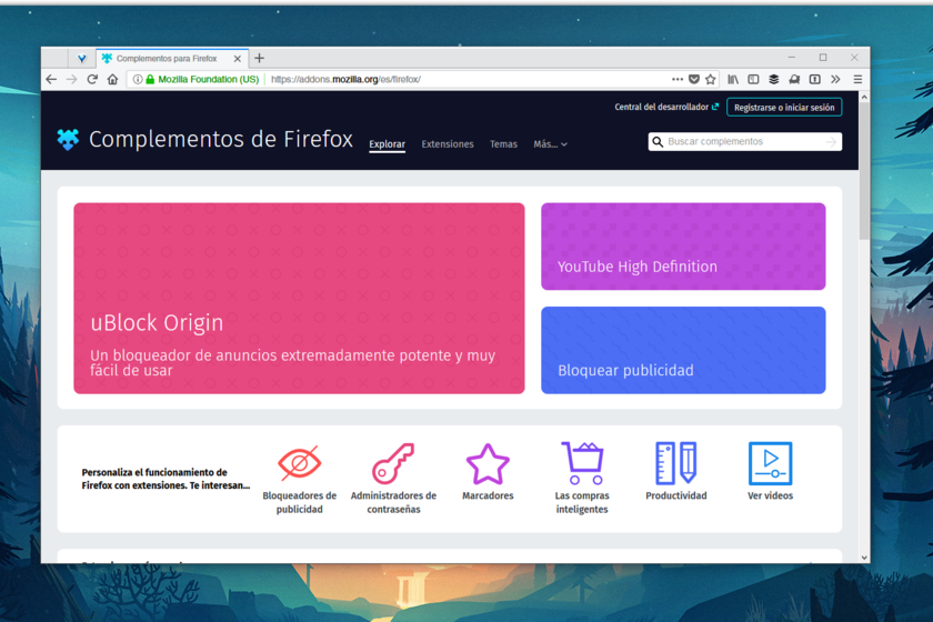 Mozilla rediseña por completo la página de complementos de Firefox