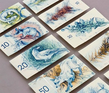 Además de hermosos, ¿qué dirías que tienen de peculiar estos billetes ficticios de euro?