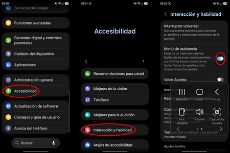 Galaxy Accesibilidad Menuasistencia