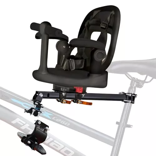 auvstar Asientos De Bicicleta Montados Delanteros para Niños,Asiento Infantil para Bicicleta De Montaña,Infantil Delantero Plegable (Negro)
