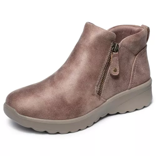 Skechers Lovely Vibe, Botas cortas al tobillo Mujer, Marrón, 38 EU
