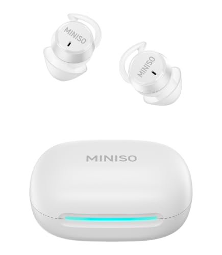 MINISO MS217 Auriculares para Dormir, Auriculares Traductores, Blanco
