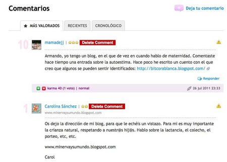 Novedades en los comentarios y en las Respuestas en Bebés y más