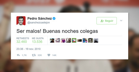 Hay un tuit del Pedro Sánchez pre-candidato para cada situación de la vida