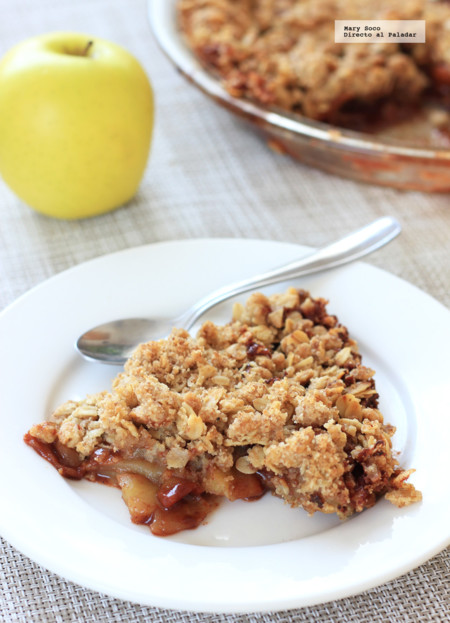 Crumble de manzana. Receta