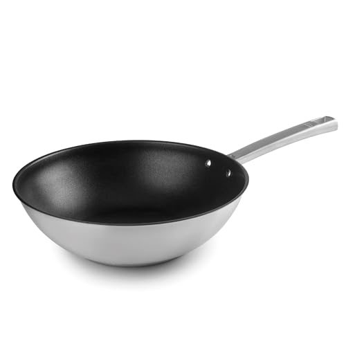 LACOR - 45728 - Wok Foodie, Acero Inoxidable 