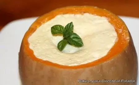 Flan en calabaza de Halloween. Receta