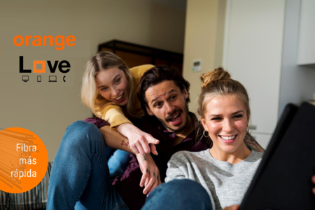 Orange aumenta la velocidad mínima de fibra a 300 Mbps en sus Love Original