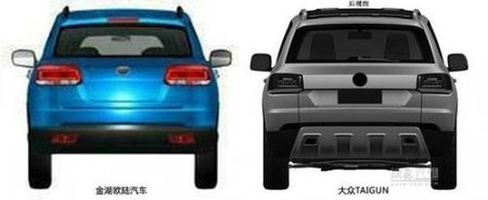 Jiangsu Lake SUV vs Volkswagen Taigun, vista posterior