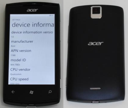Acer Allegro un Windows Phone asequible para diciembre