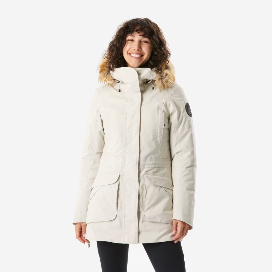 Parka de montaña y nieve impermeable invierno con capucha Mujer Quechua NH900